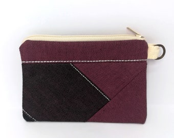 Small purple texan fabric purse