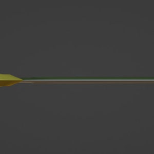 May include: A gold and silver sword with a green gem on the pommel and a red gem on the hilt.
