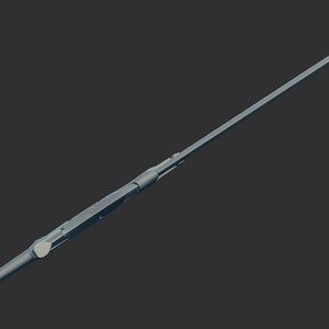 May include: A silver-colored metal sword with a pointed tip and a handle with a circular detail.