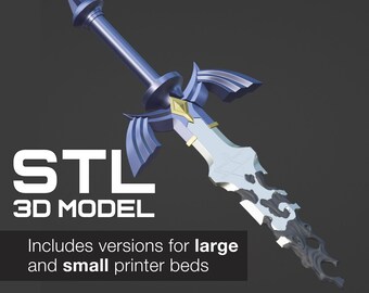 Master Sword Corrupted [3D PRINTABLE FILE]
