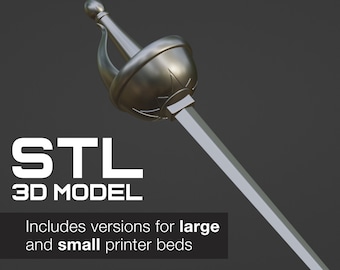Sword Fighter Peach inspired Rapier [3D PRINTABLE FILE]