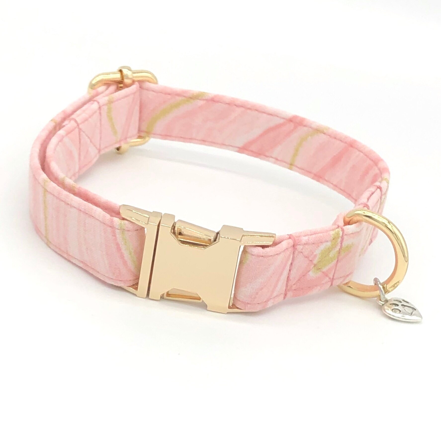 Pink & Gold Marble Dog Collar Cute Dog Collar Etsy