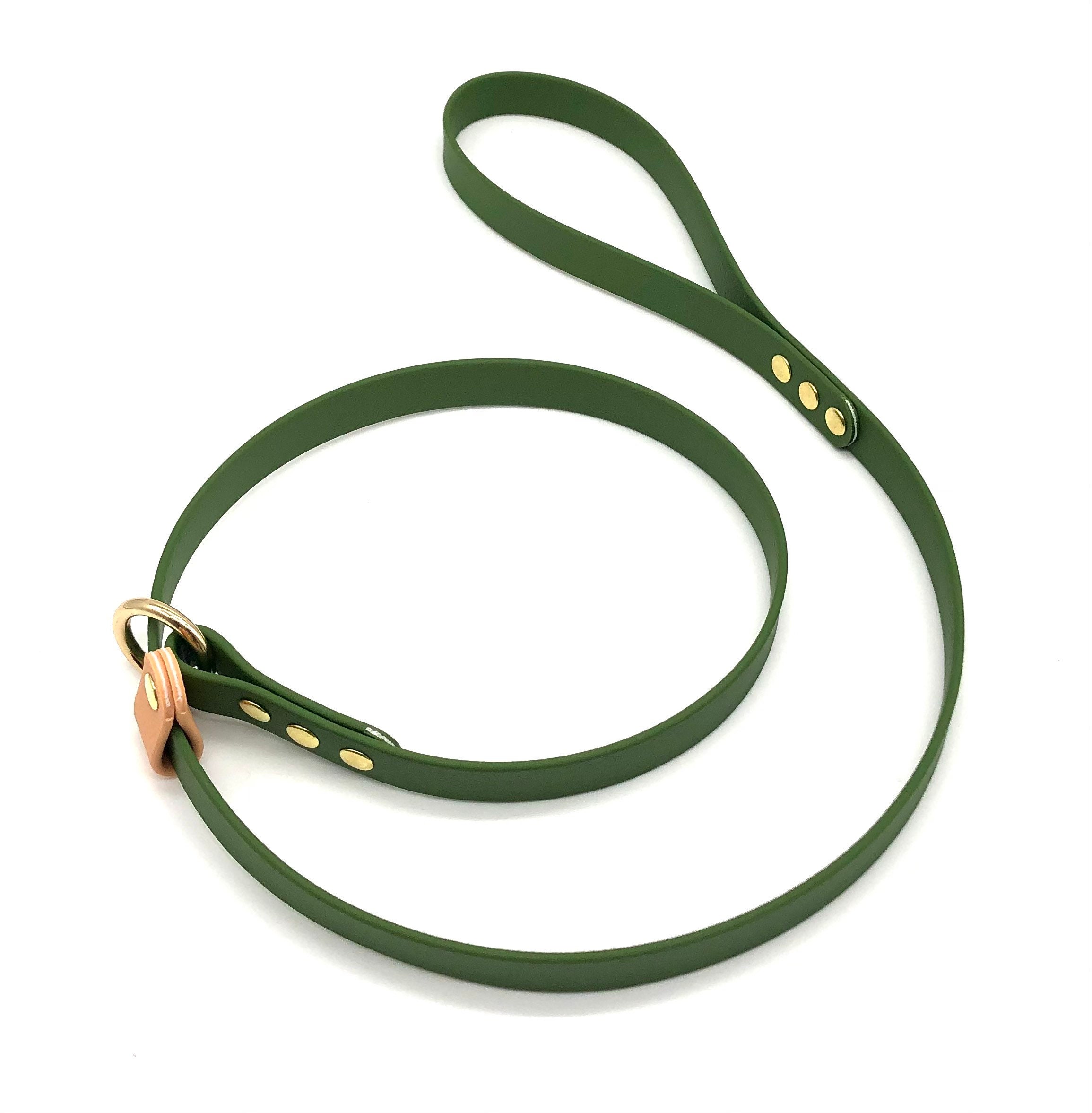 Olive Green Slip Lead Biothane Leash Etsy UK