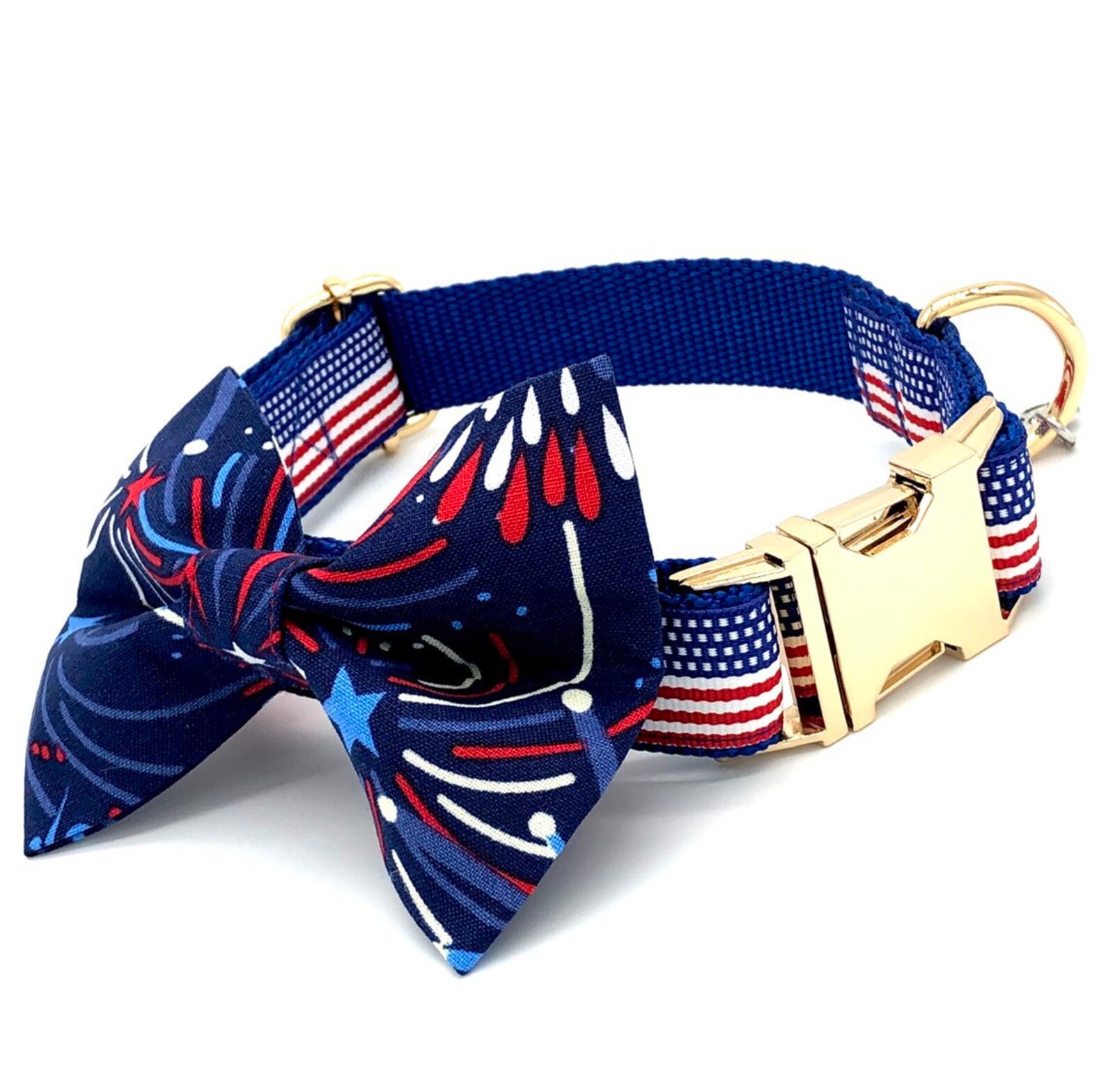 American Flag Dog Collar Patriotic Dog Collar Cute Dog Etsy