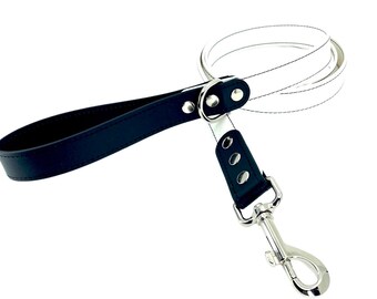 Designer Tuxedo Leash | Biothane Dog Leash | Black White Dog Leash