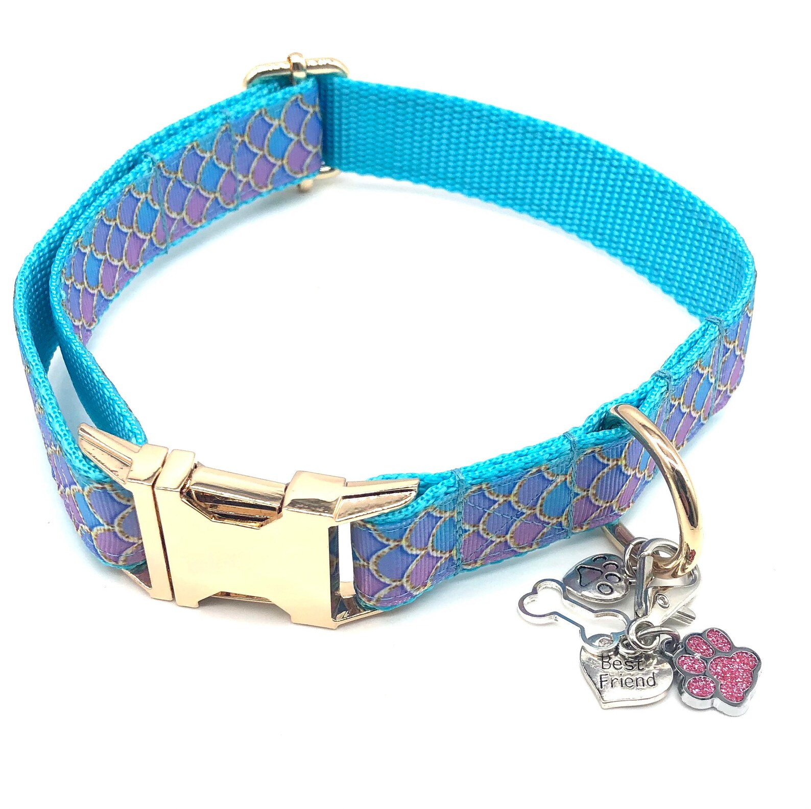 Blue & Purple Mermaid Dog Collar Cute Dog Collar Etsy