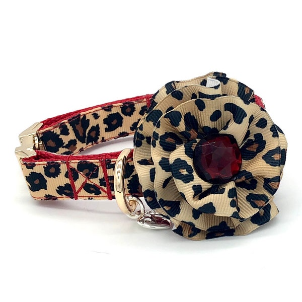 Leopard Dog Collar Etsy