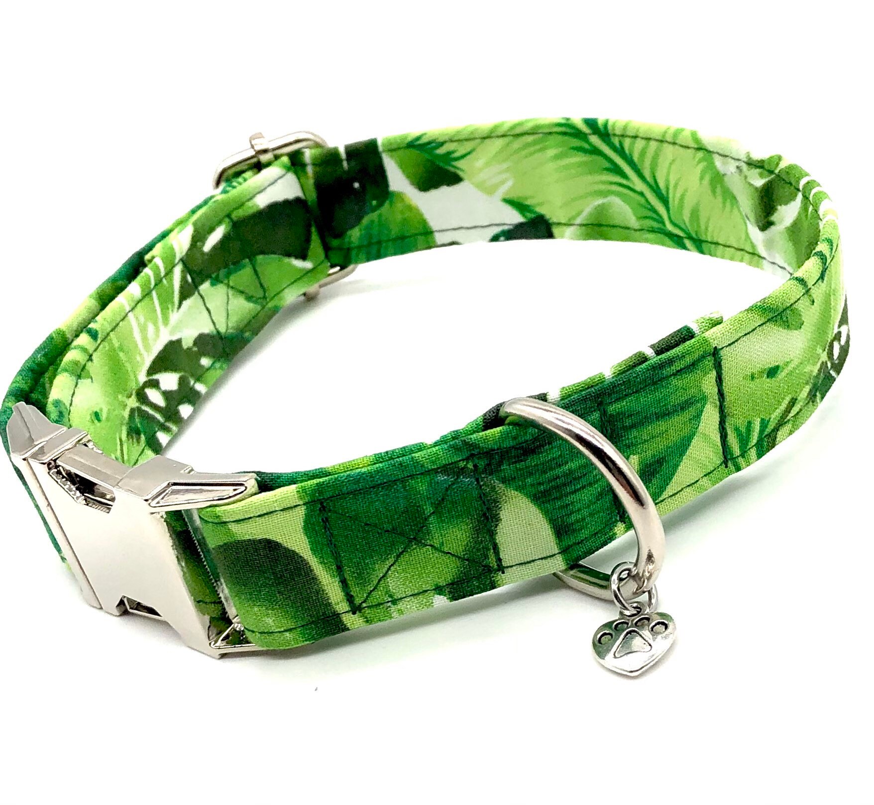 Tropical Leaves Dog Collar Cute Dog Collar Etsy Norway