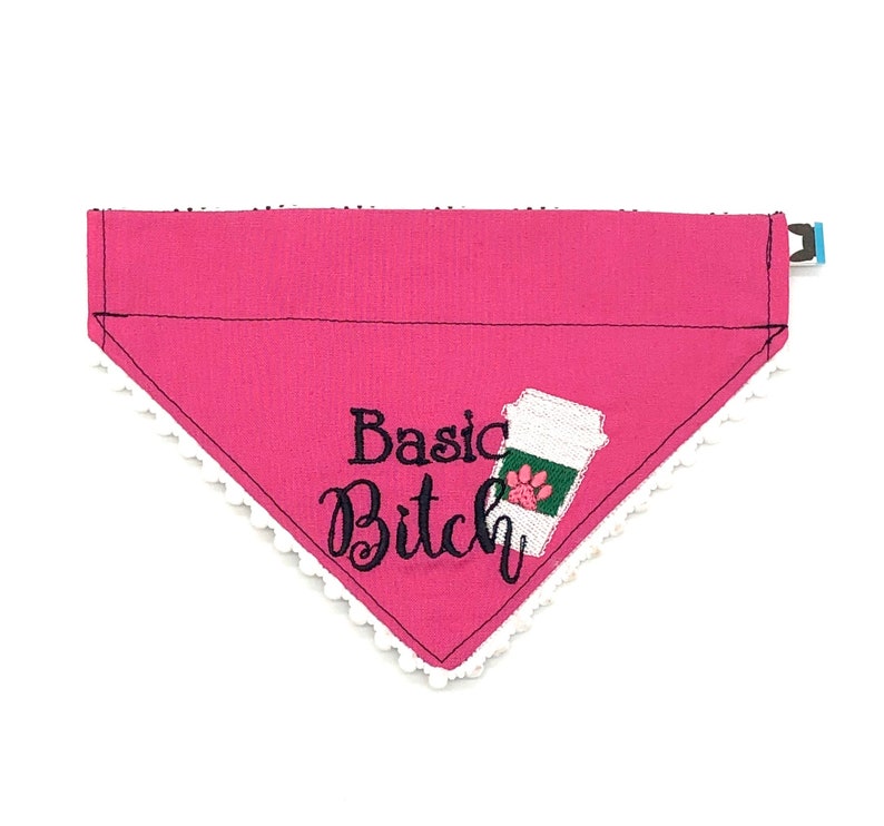 Basic Bitch Reversible Slip on Dog Bandana Cute Dog Bandana