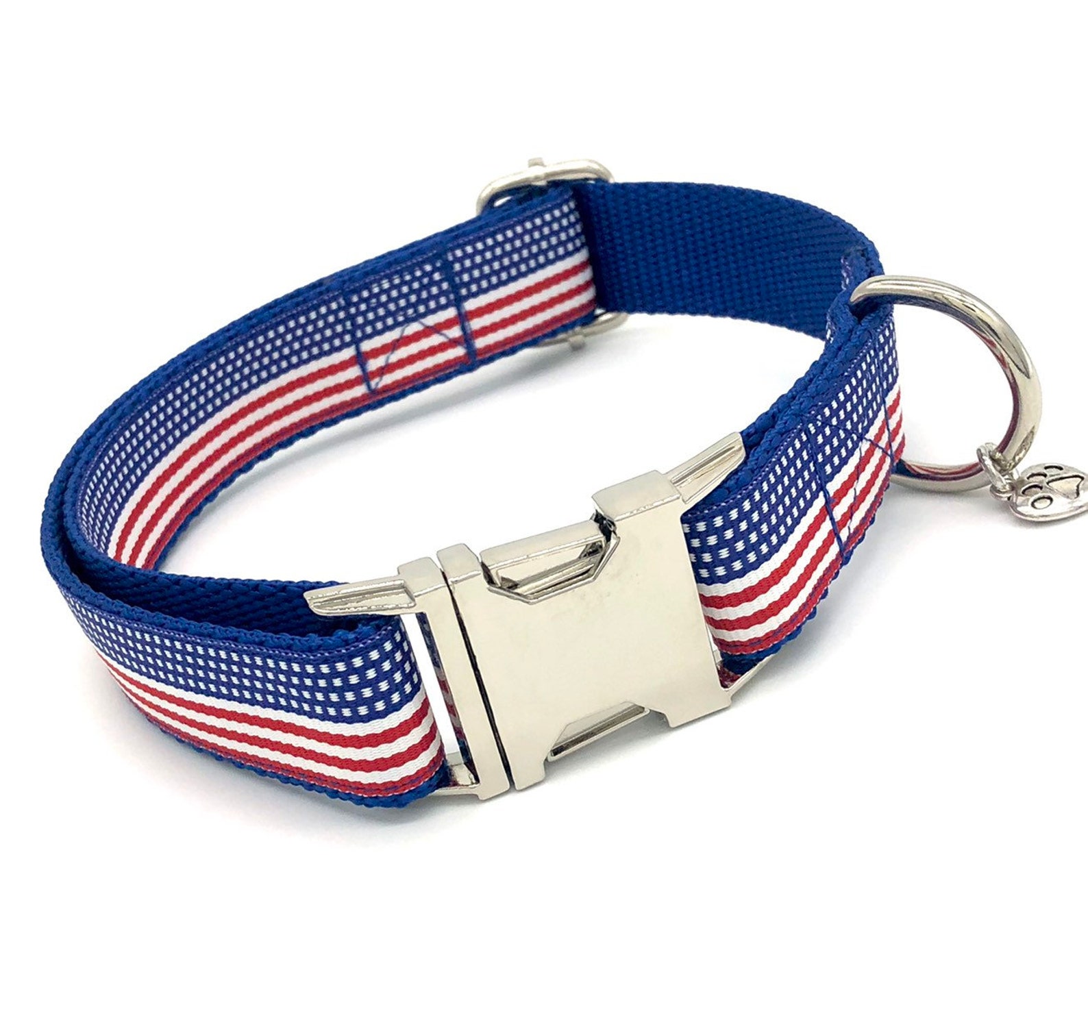 American Flag Dog Collar Patriotic Dog Collar Cute Dog Etsy