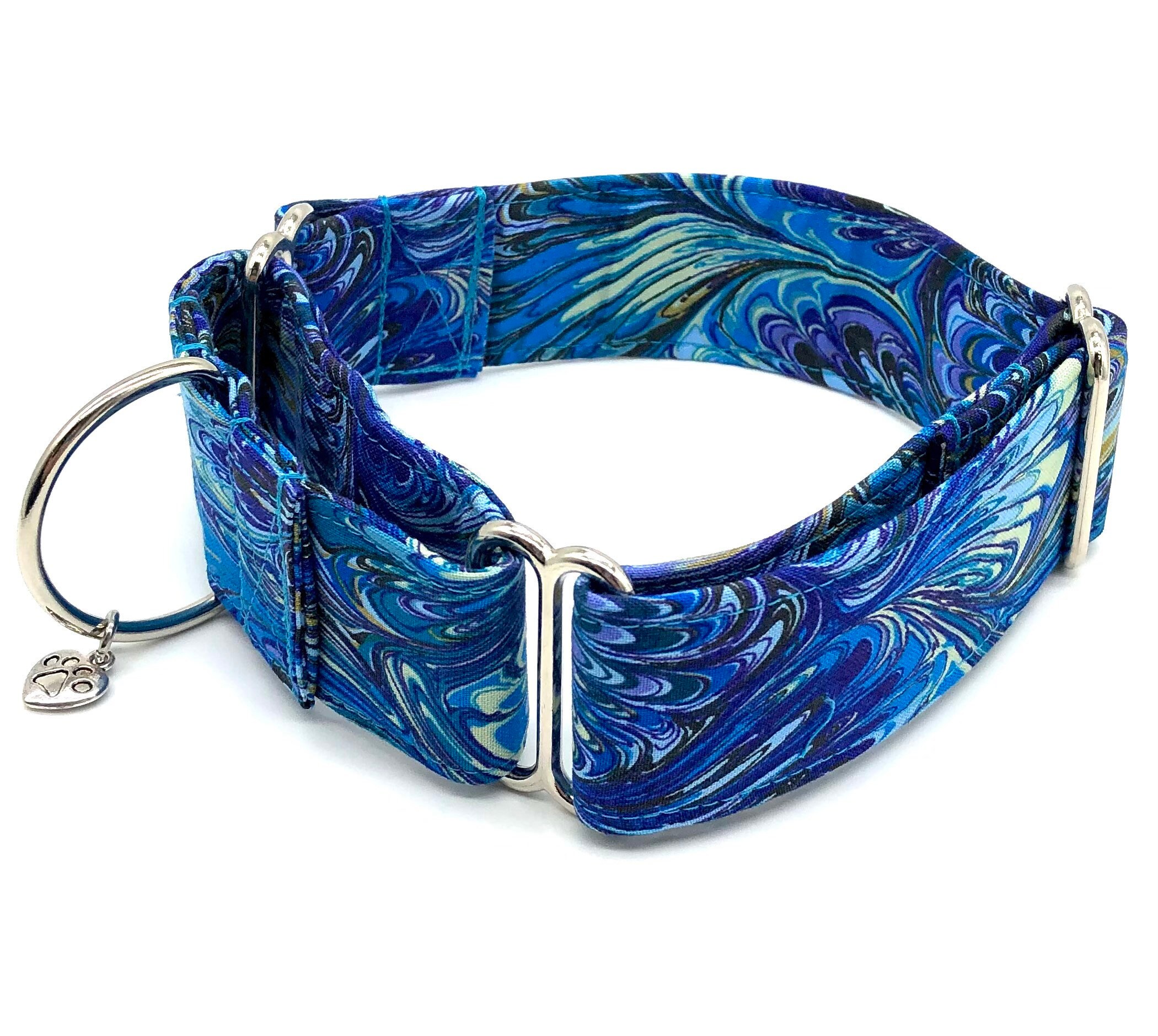 Peacock Martingale Dog Collar Cute Dog Collar Etsy