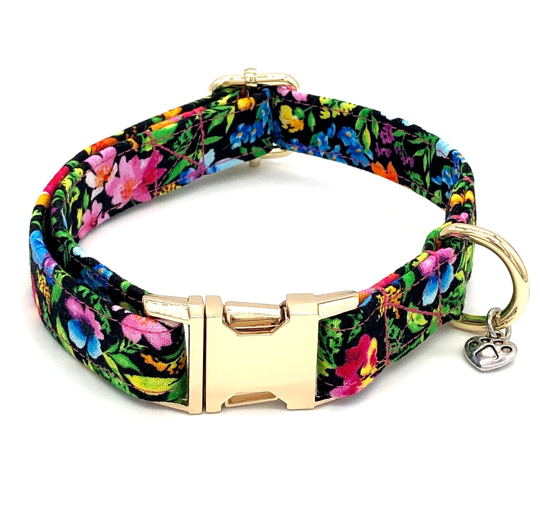 Black Floral Dog Collar Flower Dog Collar Cute Dog Collar Etsy