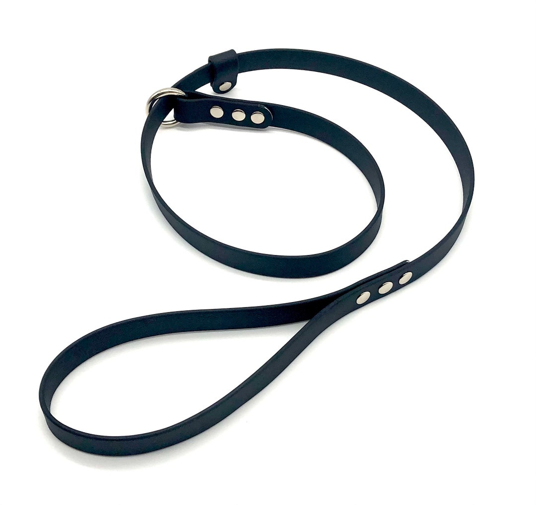 Black Slip Lead Biothane Leash Training Leash Etsy