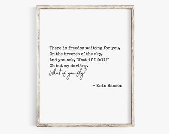 What If I Fall Print Etsy