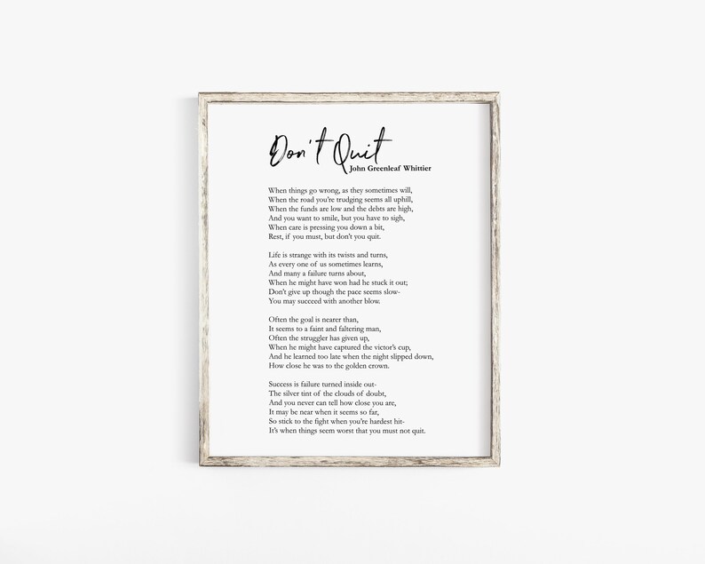 john greenleaf whittier dont quit poem john greenleaf whittier dont quit poem
