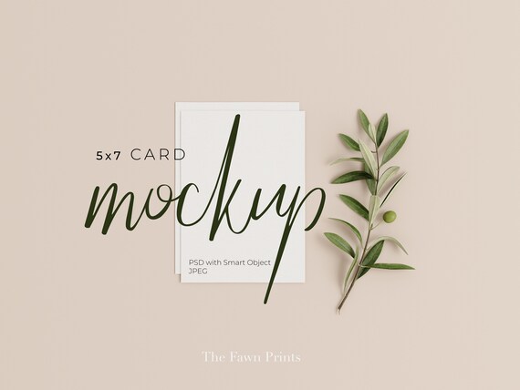 Card Mockup 5x7 Greeting Card Mockup Stationery Mockup Etsy