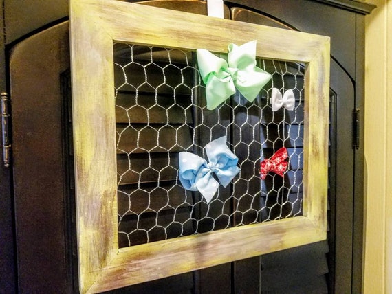 Chicken Wire Frame Message Frame Picture Hanger Hair Bow Etsy