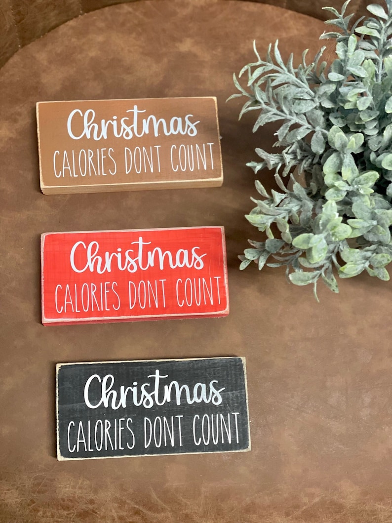 Christmas Calories Dont Count. Christmas Signs Tiered tray image 1