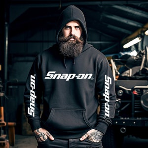 Snap-on Hoodie, snap on mechanics, blue collar clothing, sweatshirt, tradesmen clothing, mechanic shirt