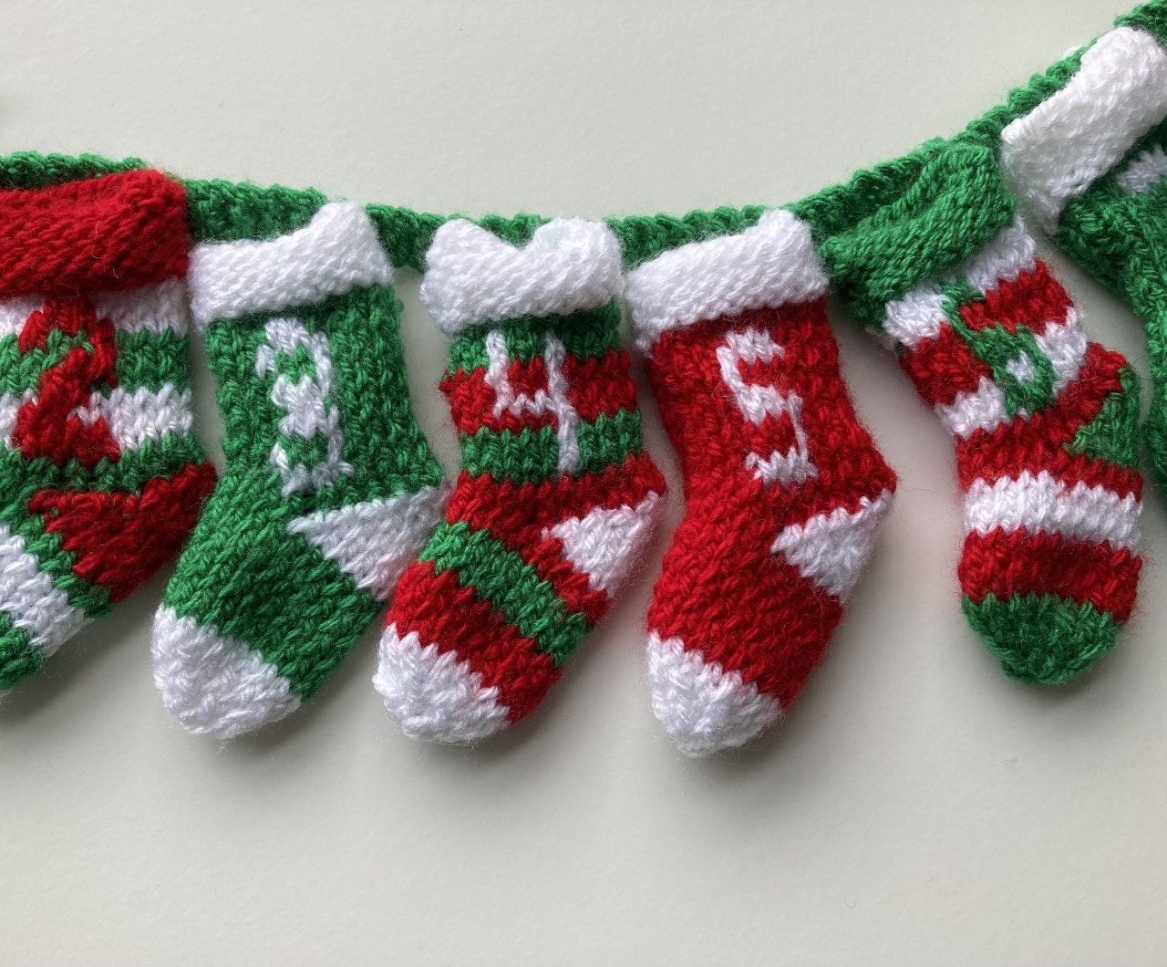 Christmas Stockings Advent Calendar Knitting Pattern Christmas