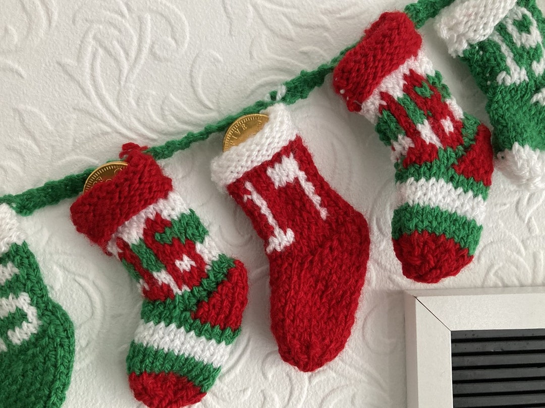 Christmas Stockings Advent Calendar Knitting Pattern Christmas