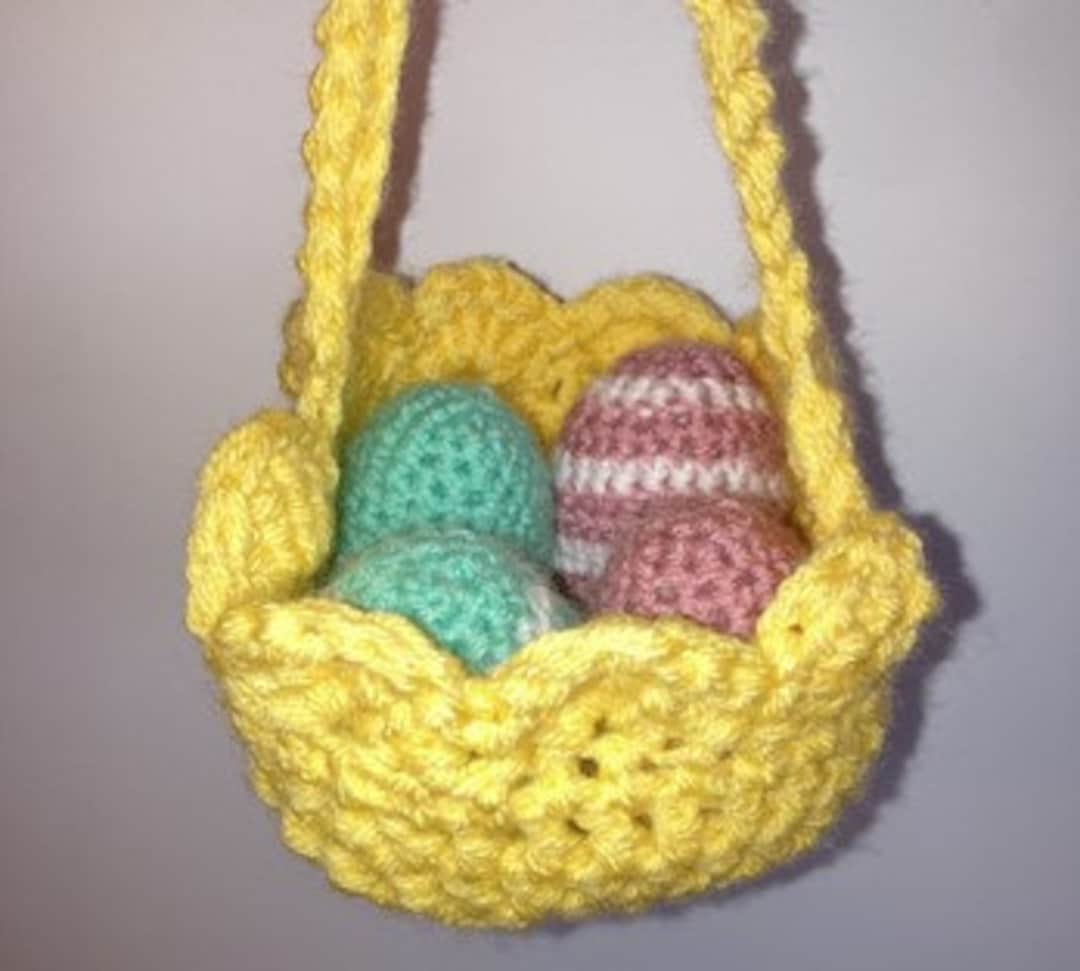 Easter Egg Hunt - Basket and Eggs - Crochet Pattern - PDF Download - Etsy