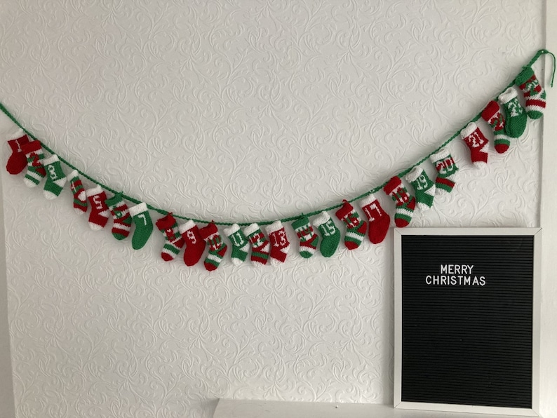 Christmas Stockings Advent Calendar Knitting Pattern Christmas
