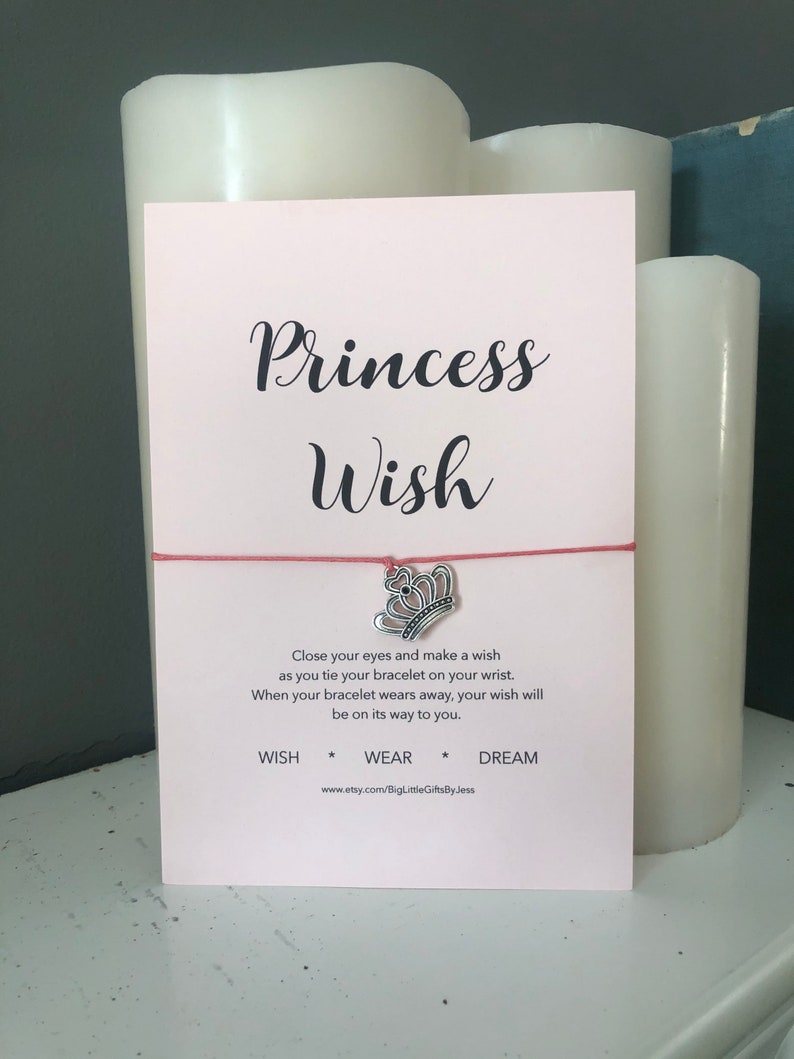 Wish Bracelet friendship bracelet princess crown Dainty charm Bracelet Metal crown charm bracelet princess jewelry VDAY gift For girls