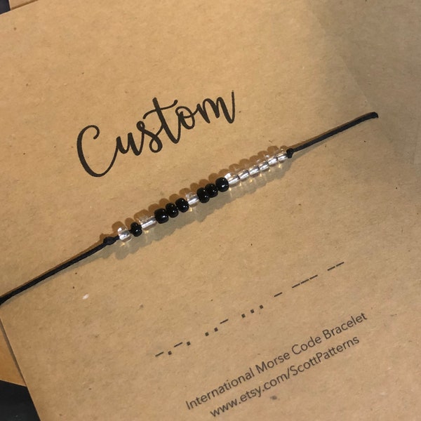 Custom Morse code Bracelet, Personalized Bracelet, Friendship Bracelets, Support or Grief Gift, In My Era Custom Bracelet, Name Bracelet