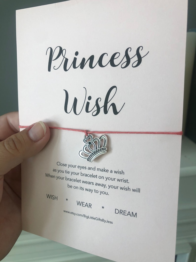 Wish Bracelet friendship bracelet princess crown Dainty charm Bracelet Metal crown charm bracelet princess jewelry VDAY gift For girls