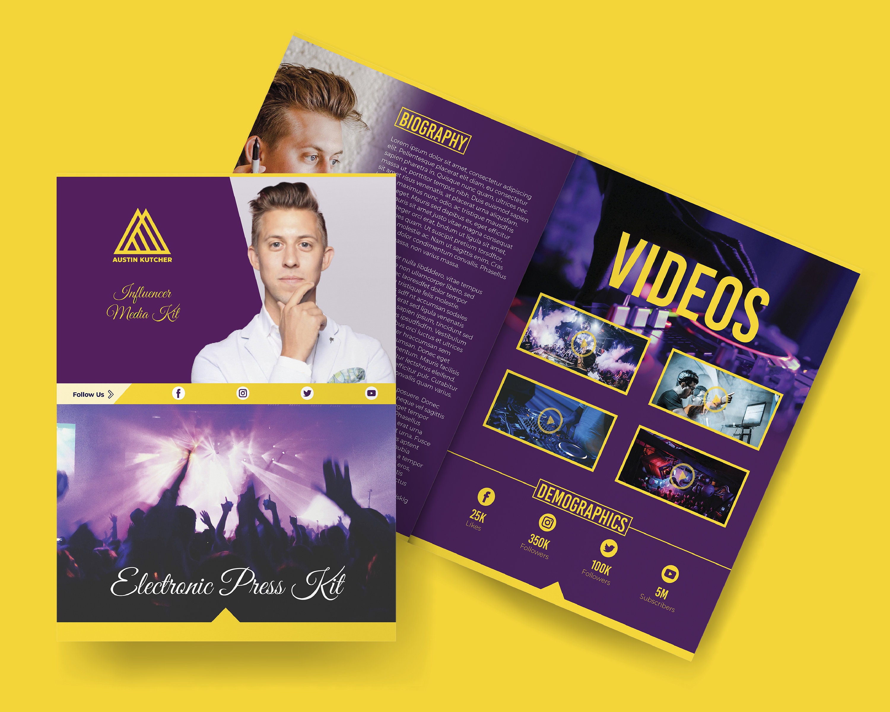 Influencer Media Kit / Electrónica Press Kit Template / PR Kit Etsy