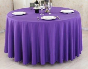 Lavender round table cloth cover Wedding table cloth Solid polyester tablecloth Wedding table decoration New house gift ideas