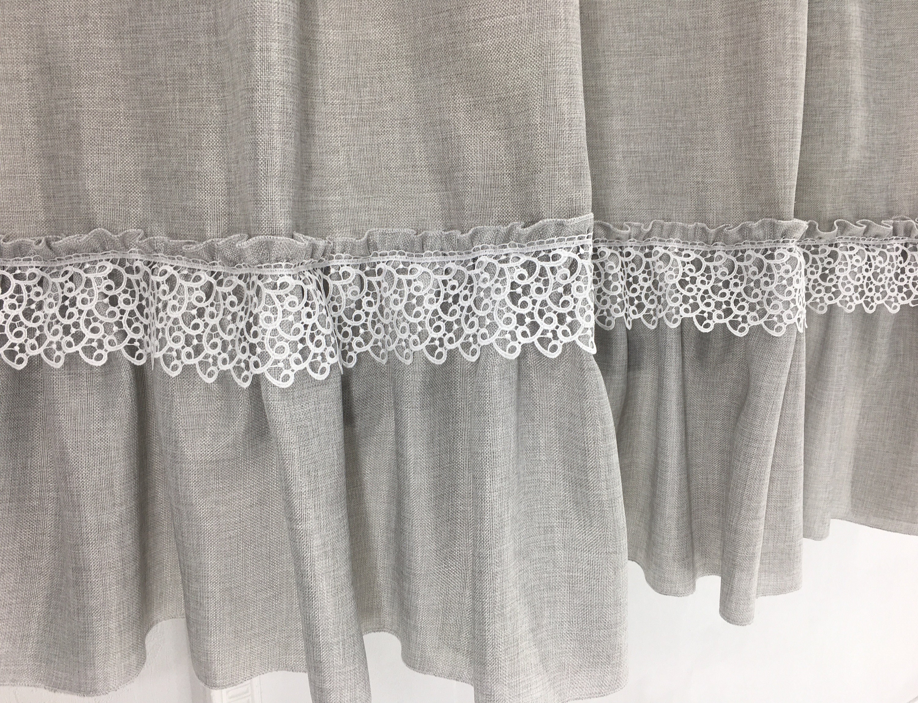 light gray kitchen curtains
