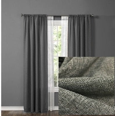 Cortinas largas de color gris sólido para sala de estar Casa de la casa de  la casa cortinas de lino falso cortinas minimalistas cocina tratamientos de  ventana sin mangas modernas 