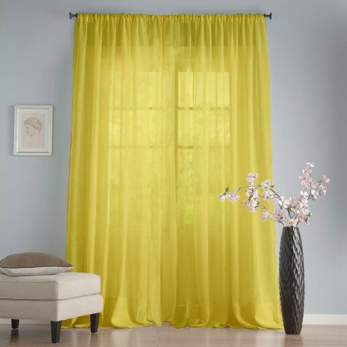 Chocolate Long Curtains Chiffon Panels Sheer Backdrop Curtains Shabby