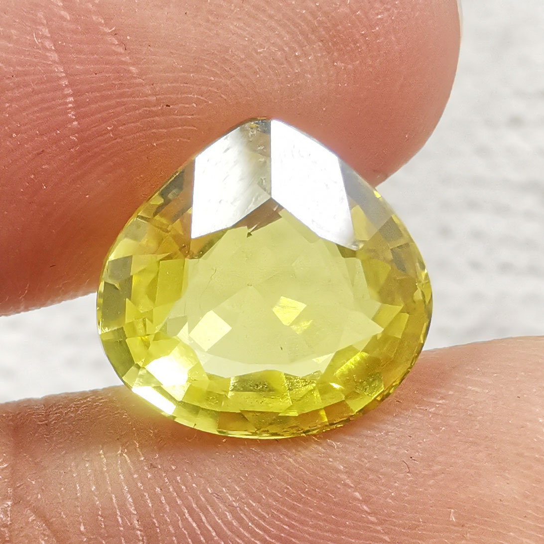 Certified 6.50 Ct Natural Beryl Yellow Heliodor Heart Shape | Etsy