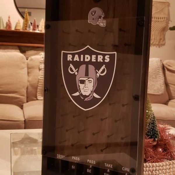 Las Vegas Raiders Drinko Plinko wall mount bottle opener  Beer drinking game