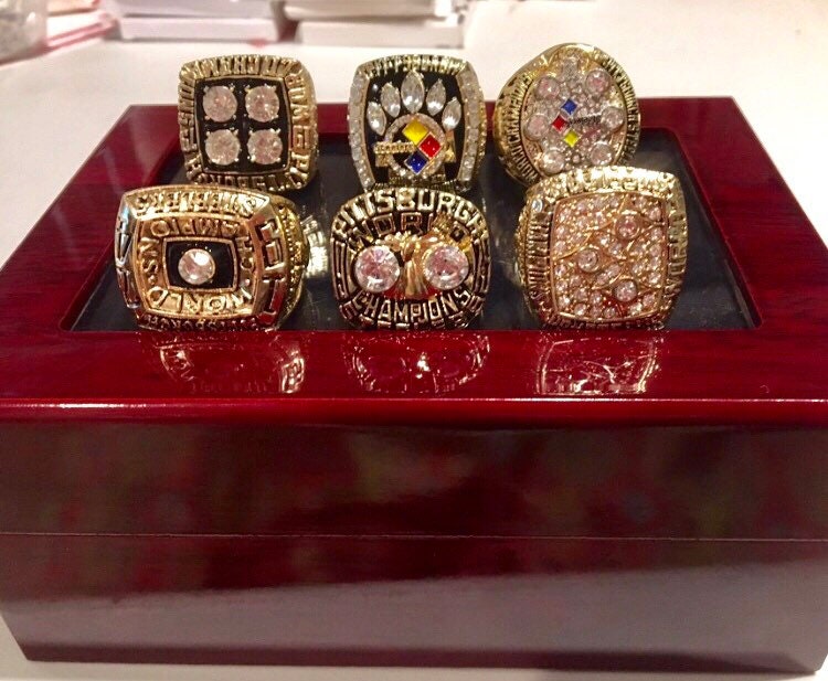 Pittsburgh steelers super bowl ring setw/display box Etsy