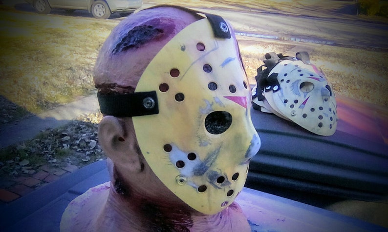 Custom hand painted Friday the 13 Jason Vorhees hockey mask.