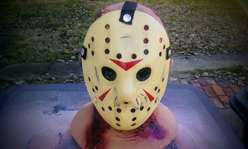 Custom hand painted Friday the 13 Jason Vorhees hockey mask.