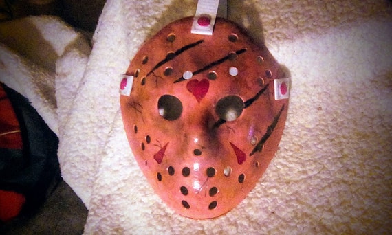 Custom hand painted Friday the 13 Jason Vorhees hockey mask.