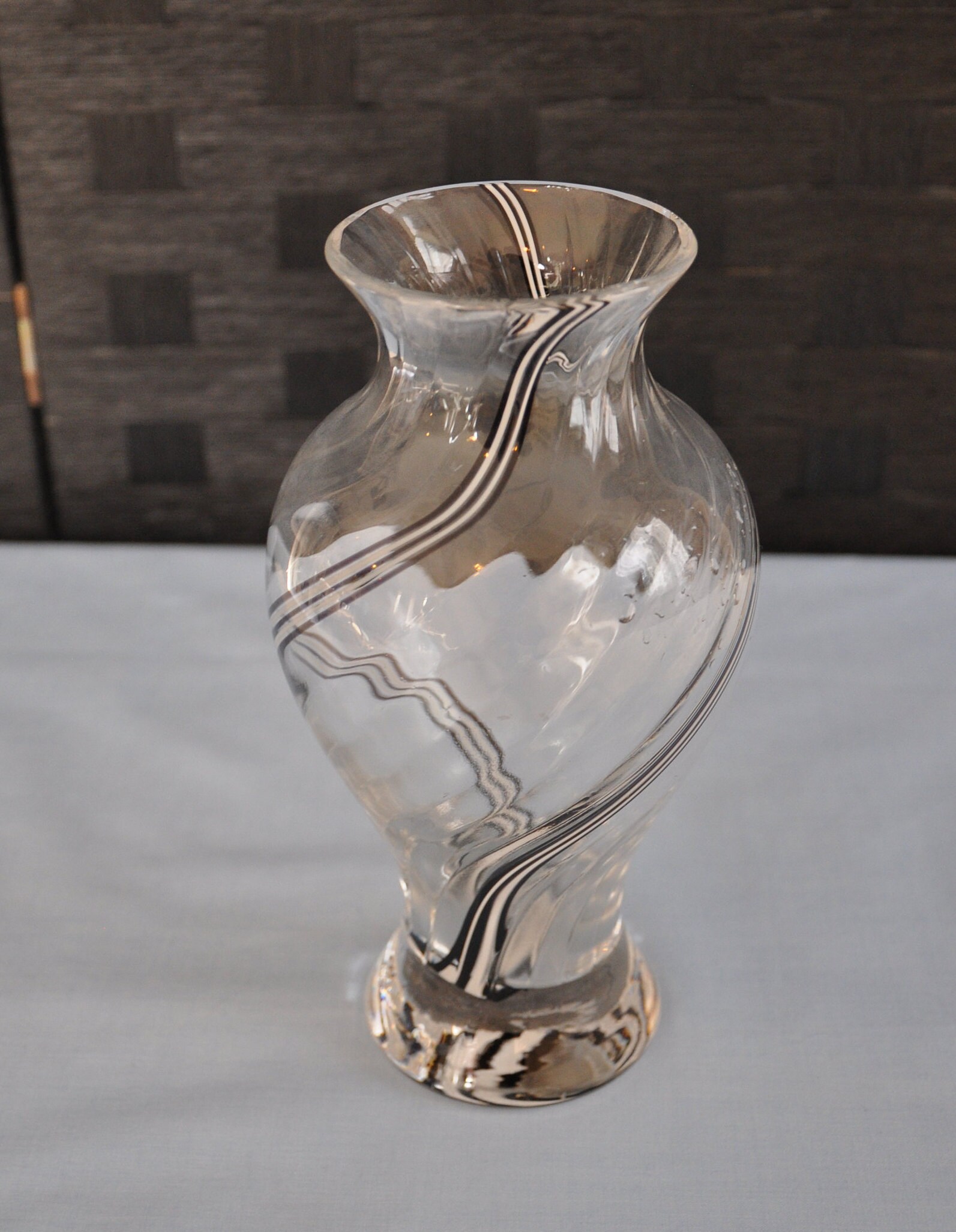 CAITHNESS GLASS Vase from the 'Flamenco' Range Black Etsy