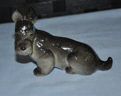LOMONOSOV Scottish Terrier 39 Scottie Dog 39 Figurine Ornament Red Stamp USSR Russian Porcelain