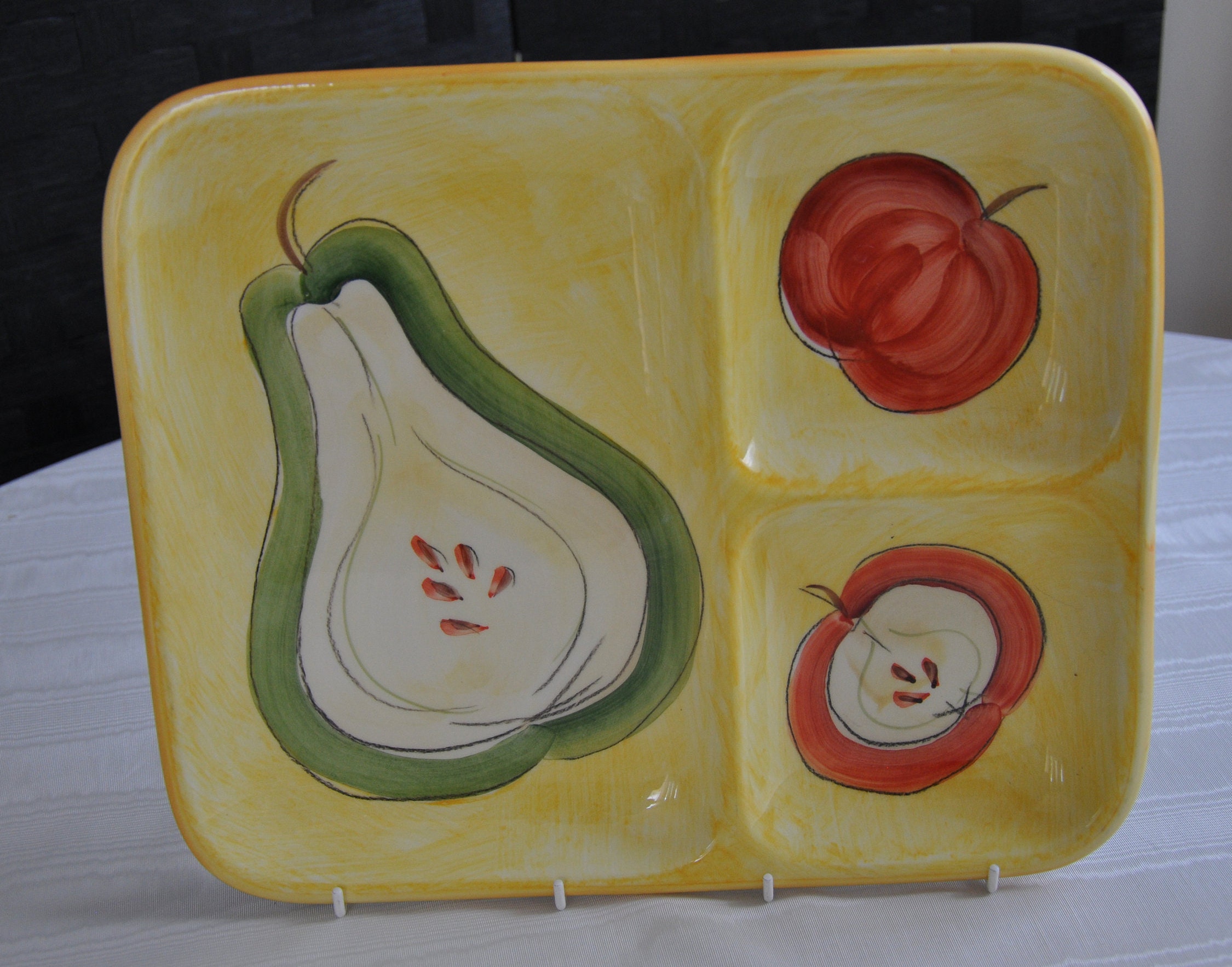 Sharing Platter 'Large Fruits' Vintage Marks and Etsy