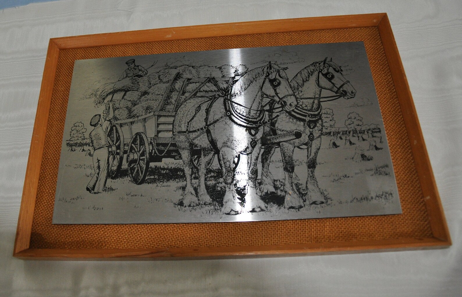 Engraved Horse Picture on Stainless Steel by Omicways Ltd Bude Etsy