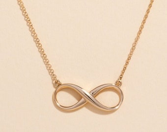 Infinity Necklace | 14k solid gold Necklace | perfect gift | Real Gold Infinity Necklace | Valentine | Birthday | Minimal Necklace |