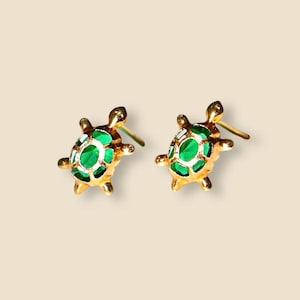 14K Gold Turtle Stud Earrings | Minimal & Stylish | Made in Los Angeles | Perfect Gift By Tehrani Jewelry