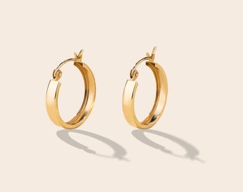 14k solid gold Huggies Earrings | Real Gold Huggies Earrings | Birthday Gift | Gift for MOM | Streetwear Jewelry | Minimal Jewelry |