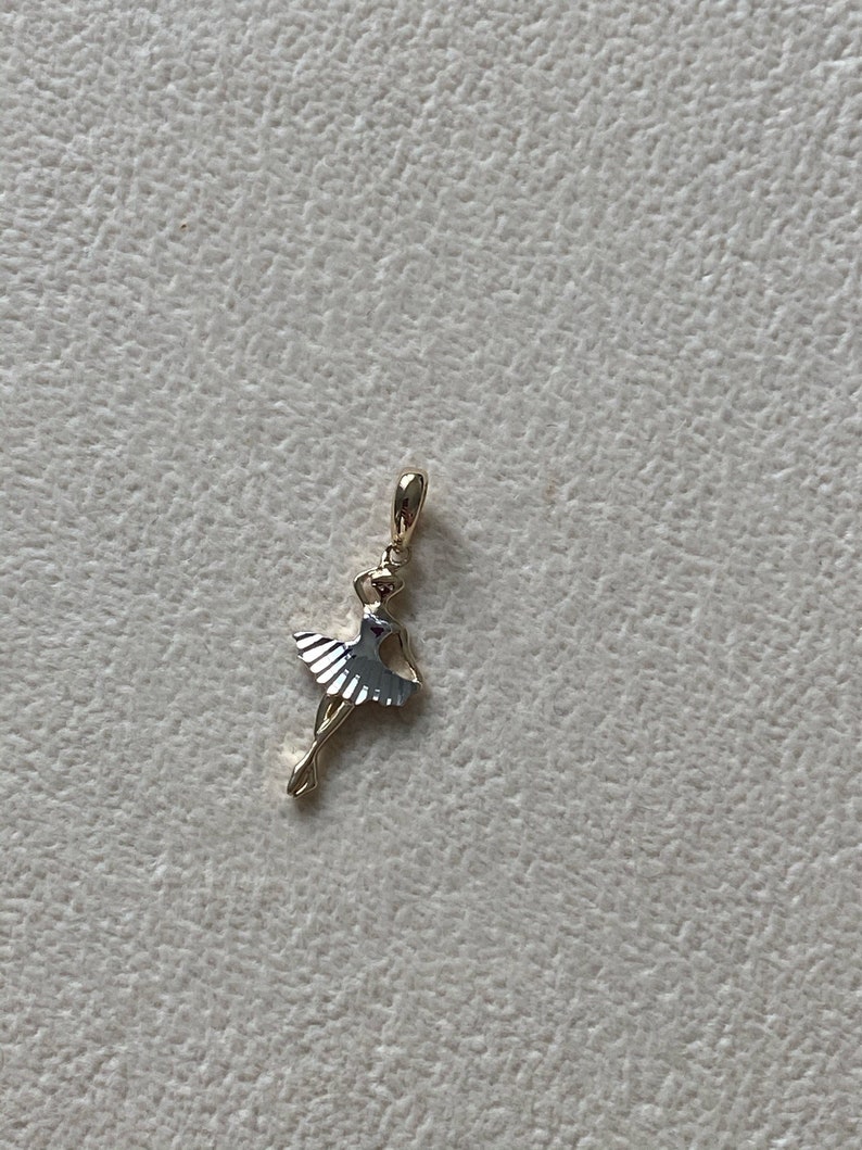 Ballerina Sign 14k Solid Gold Pendant perfect gift for anyone Dance /& Ballet Tehrani Jewelry