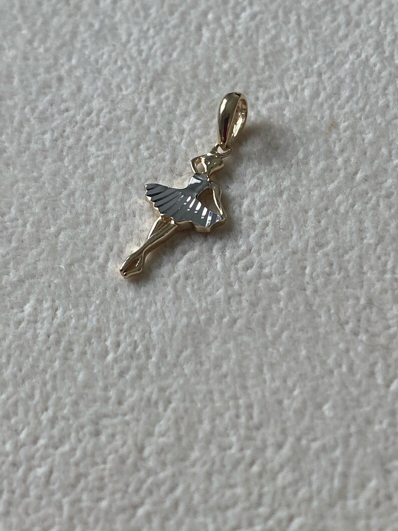 Ballerina Sign 14k Solid Gold Pendant perfect gift for anyone Dance /& Ballet Tehrani Jewelry